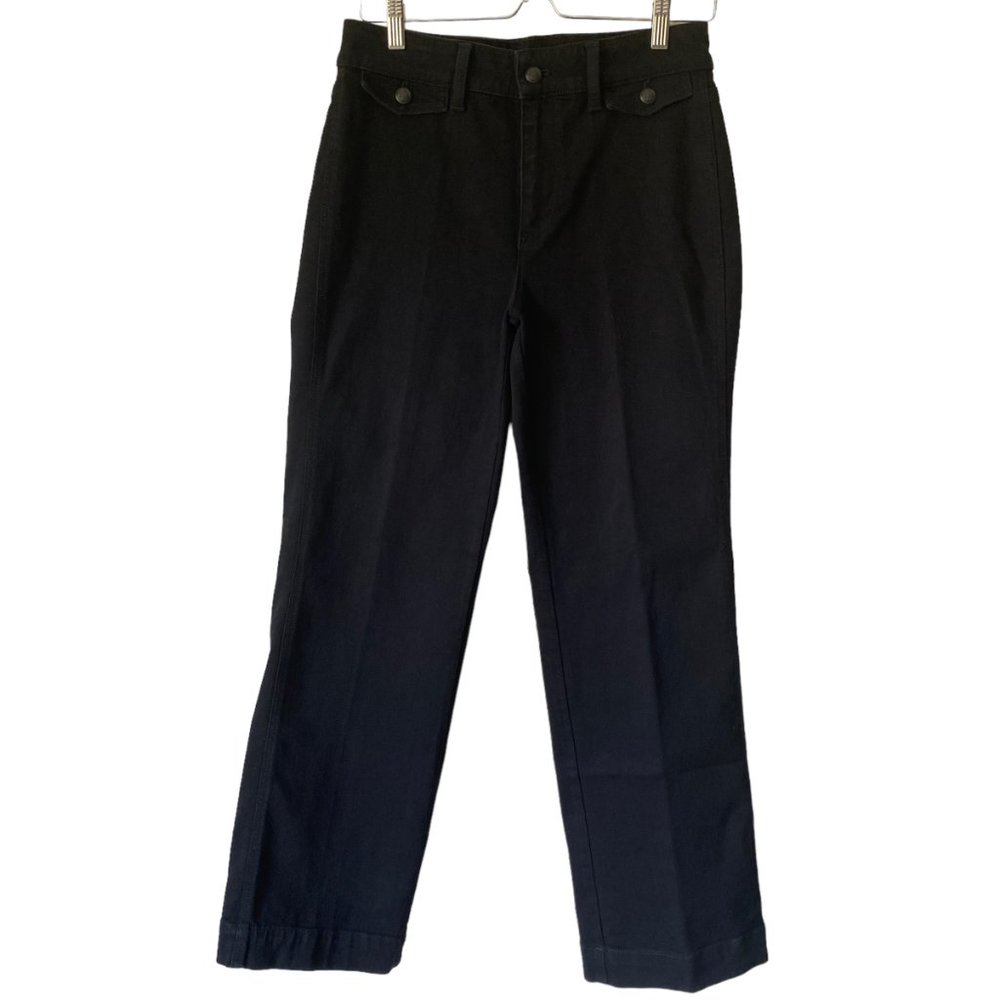 Talbots High Rise Straight Leg Trouser Jean Stretch Denim Sz 6 Inseam  29.5 Inch